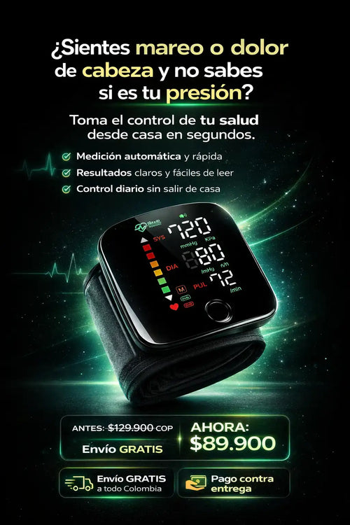 Monitor de presión arterial de muñequera
